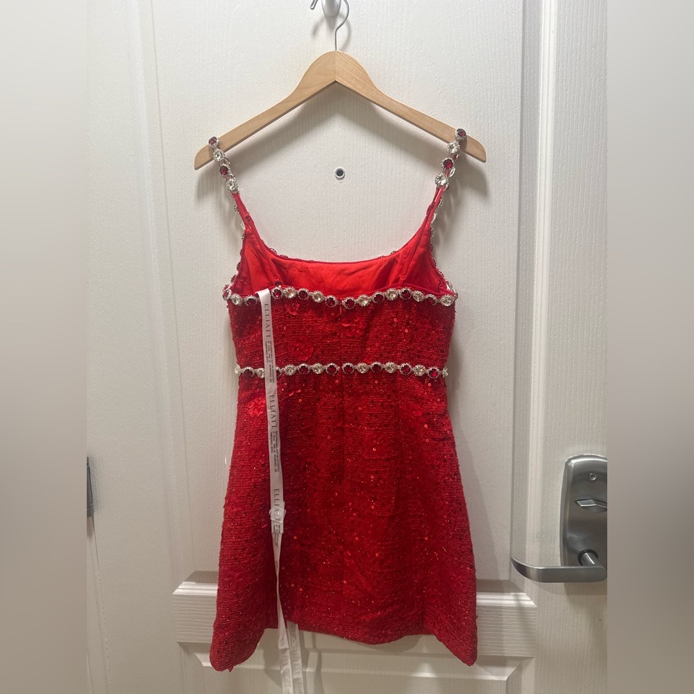 Elliatt Adeline Embellished Sequin Tweed Cocktail Minidress size M NWT - Picture 6 of 6